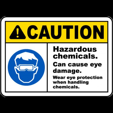 Caution Hazardous Chemicals Sign