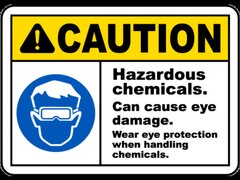 Caution Hazardous Chemicals Sign